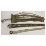 3 bracelets - 2 signed sterling - 1 needs new