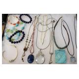 Bracelets, watch, & necklaces