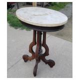 Walnut marble top table - 800s are projects