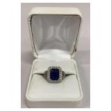 Sterling ring w/ blue stone