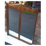 Mid Century Danish Modern Beveled Walnut Frame