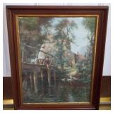 Antique Victorian Large Deep 26" x 22" Walnut