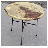 Metal patio table