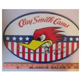 Clay Smith Cams Mr. Horsepower Embossed Tin Sign