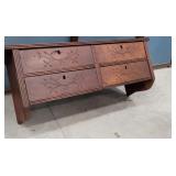 Spoon carved hanging cabinet 27"9"13"