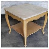 French Marble top end stand 23"23"23"
