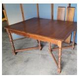 Walnut dining table 2 leaves 54"42"30"