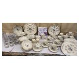 Folksy set of International stoneware