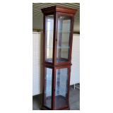 2 door light up curio cabinet 25"11"76"