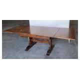 Refractory table with stretcher base 54"40"30"