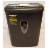 Amazon basic paper shredder, works