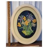Art deco Beautiful oval daffodil print
