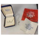 Gorham sterling chain snowflake necklace & Gorham