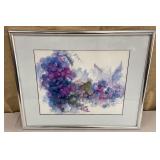 Artist signed watercolor grapes