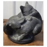 Feathers?? Studio pottery fox