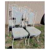 4 wrought iron chairs