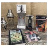 Bar related - cocktail shakers, bartenders guide,