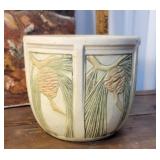 Weller pottery pinecone flower pot - hairline