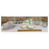 Collection of cream & sugars - including Belleek