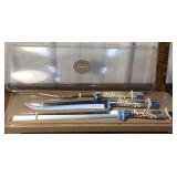 Set of silver overlay Carvel Hall knives