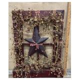 Country window wall hanging w/ star