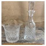 DaVinci crystal decanter & ice bucket - pretty