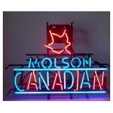 Vintage Molson Canadian Beer Neon Bar Sign