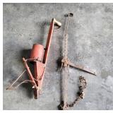 Corn planter, fence stretcher