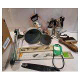 Paint sprayers, chain saw bars, funnels, etc