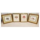 4 pictures cups and saucers, cakes