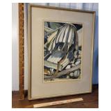 Abstract print/watercolor? Signed Olsen??