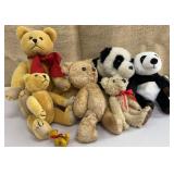 Box of bears - mohair, Boyds, Gund etc