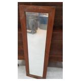 Walnut??  framed mirror 43" x 13"