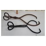 Two sets of ice tongs