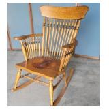 Beautiful oak spindle back rocking chair