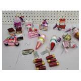 Box Christmas ornaments - food, flamingo,