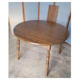 Round kitchen table one leaf 42x30