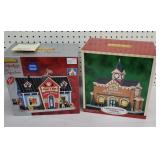 Lighted LEMAX holiday houses (2)