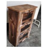 Drop doors Barn board cabinet 23"11"35"