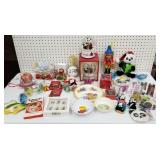 tub Christmas - bulbs, Annalee Bear, child