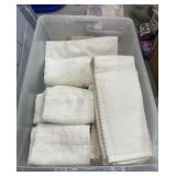 tub of Brand new  towels 6 each color