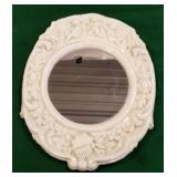 Heavy plaster mirror with angels