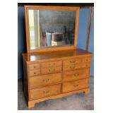 6 drawer dresser with mirror 51x18x34
