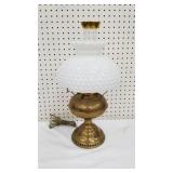 Rayo brass lamp with milk glass shade