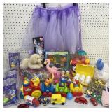 Toy box lot, Betty spaghetti, snake on string,