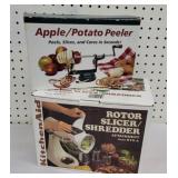 Apple/potato peeler & roto slicer / shredder
