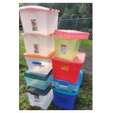 9 clean tubs & organizer