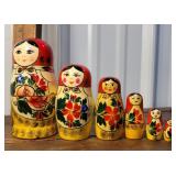 Stacking Russian dolls - set of 6