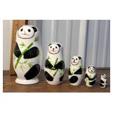Stacking Russian dolls - set of panda