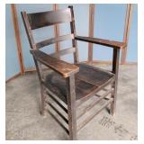 Mission oak arm chair